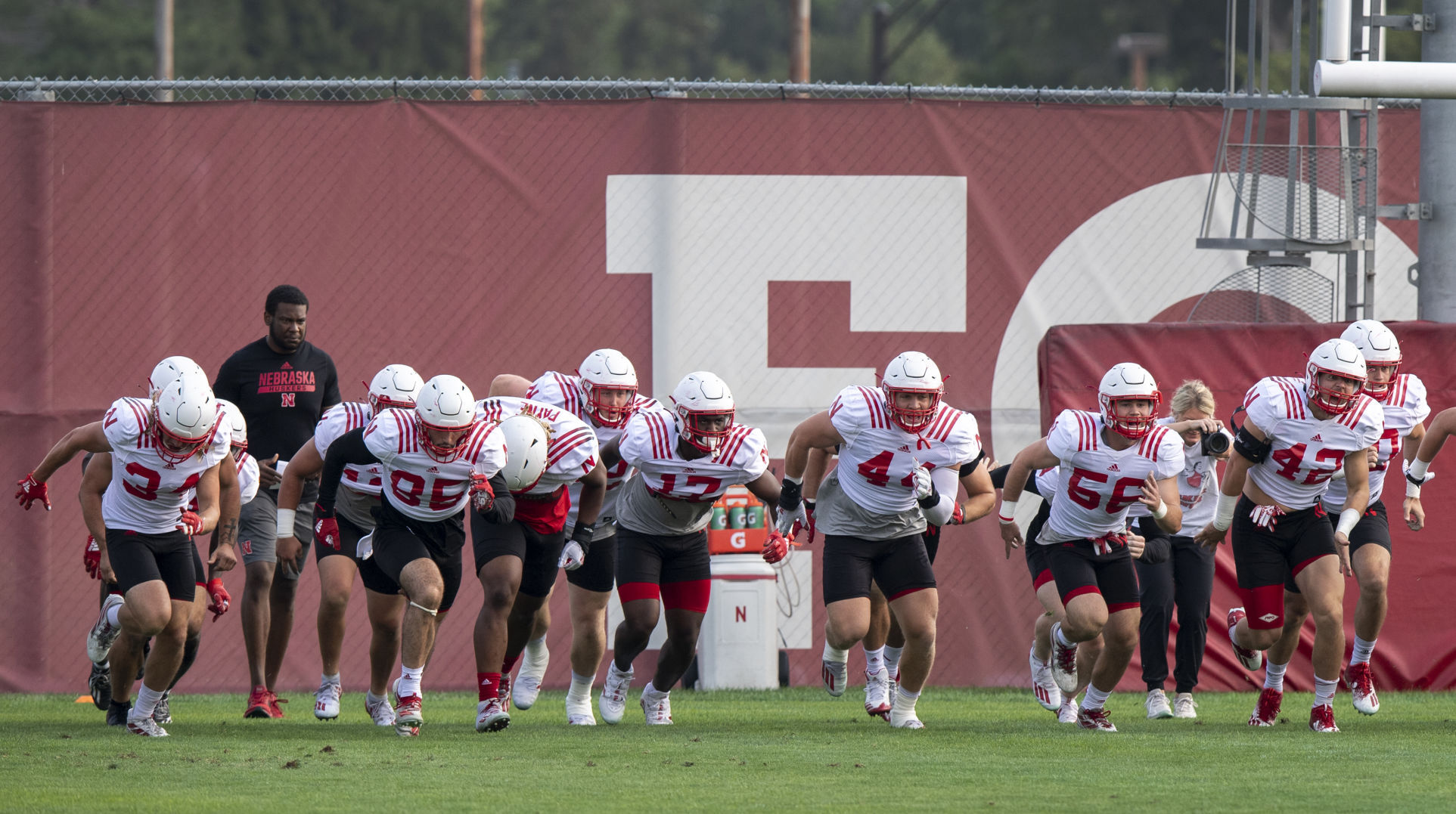 NU football practice, 8.4